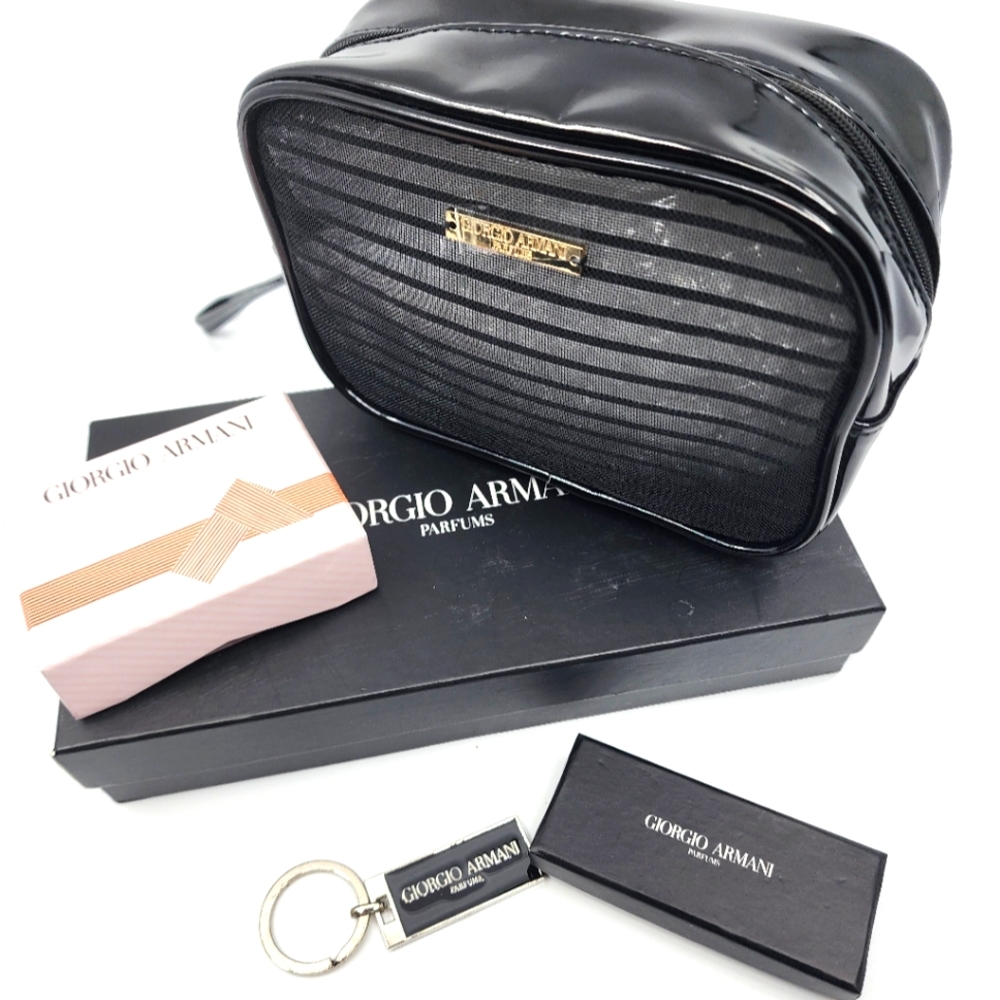 Bundle Armani cosmetic pouch Keychain + Giftbox